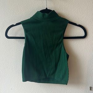 Ribbed crop top in Green